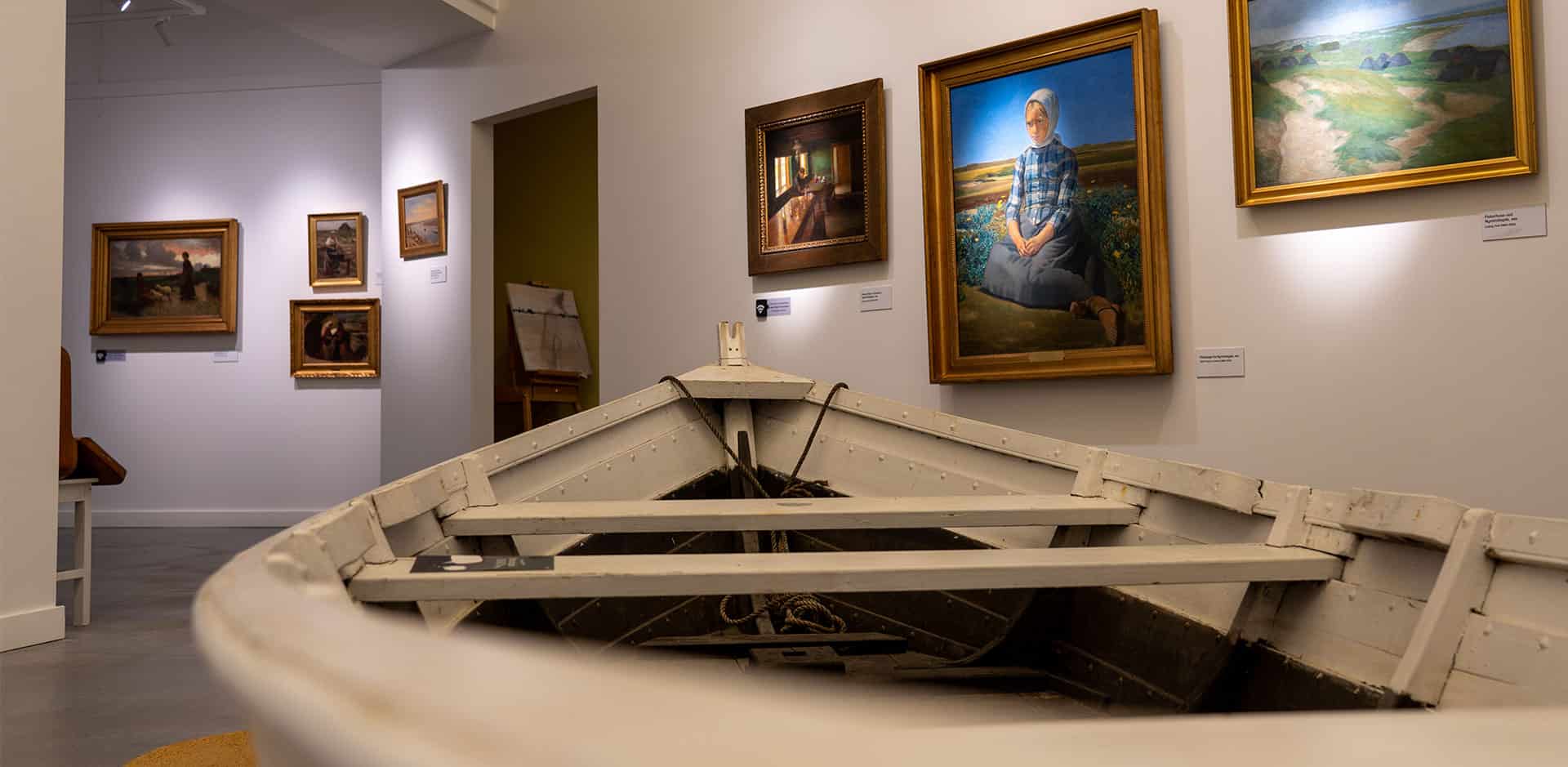 Kunstmalerens Nymindegab. View fra gafprammen i udstillingen